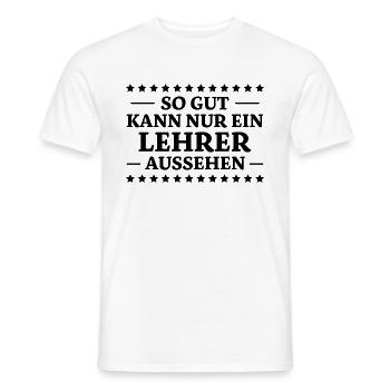 Lehrer Spruch Unterricht Lustiges Lehrer Geschenk - Männer T-Shirt - Weiß - Vorne - AI Model Male 178 dark (178cm)