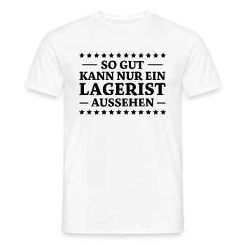 Lagerist Spruch Logistik Lustige Lagerist Geschenk - Männer T-Shirt - Weiß - Vorne - AI Model Male 178 dark (178cm)