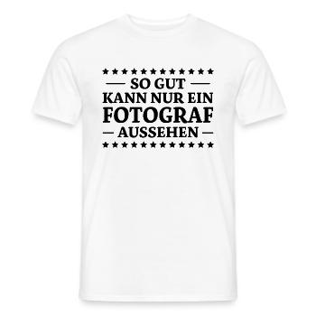 Fotograf Spruch Foto Lustiges Fotograf Geschenk - Männer T-Shirt - Weiß - Vorne - AI Model Male 178 dark (178cm)