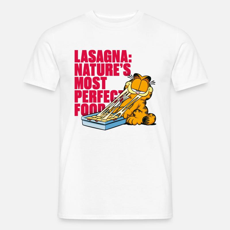 Garfield Lasagne Das Perfekte Essen - Männer T-Shirt - Weiß