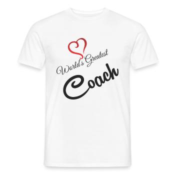 MONDE COACH LE PLUS GRAND - T-shirt homme - blanc - Devant - AI Model Male 178 dark (178cm)