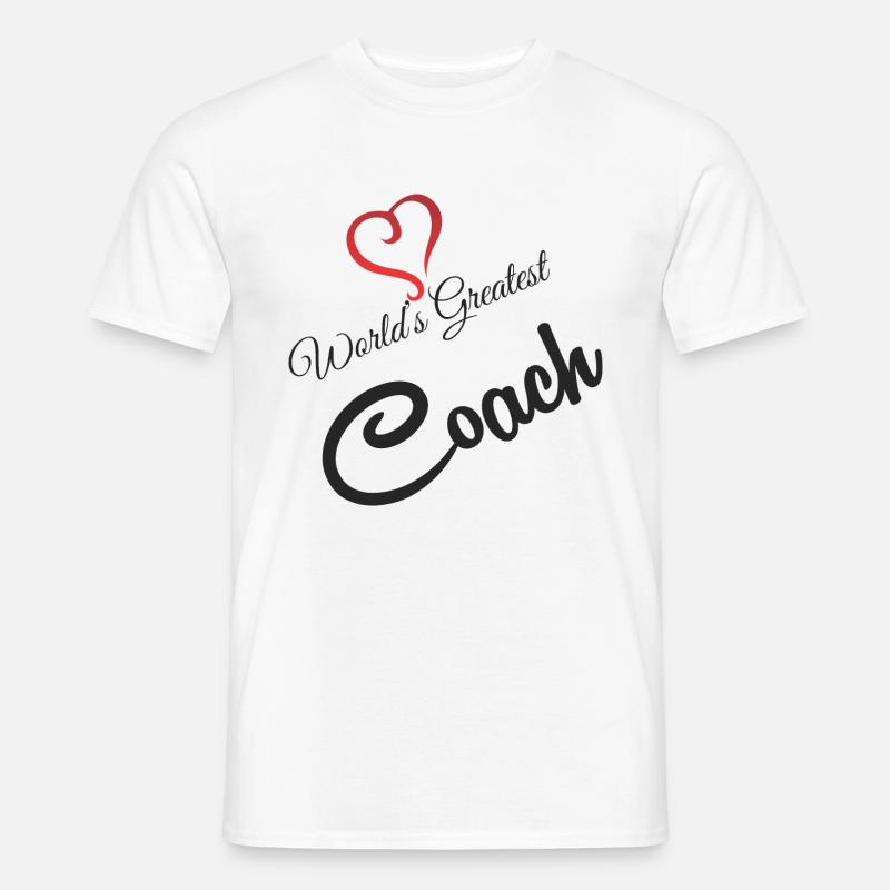 WORLD GREATEST COACH - Männer T-Shirt - Weiß
