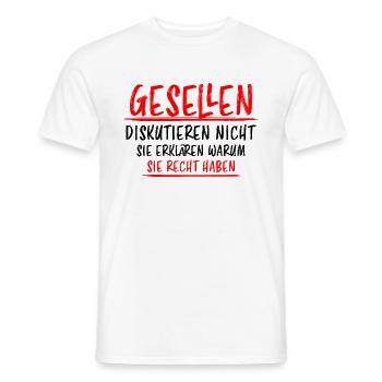 Geselle Lustiger Spruch Gesellenprüfung Geschenk - Männer T-Shirt - Weiß - Vorne - AI Model Male 178 dark (178cm)