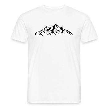 Formulaire 63 montagnes montagnes montagnes randonneur natureman - T-shirt homme - blanc - Devant - AI Model Male 178 dark (178cm)