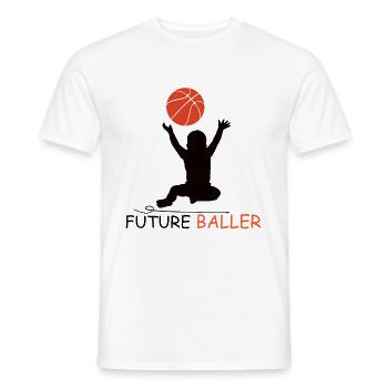 Baby Basketball Basketballer Kind Geschenk - Männer T-Shirt - Weiß - Vorne - AI Model Male 178 dark (178cm)