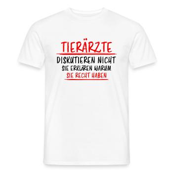Tierarzt Lustige Spruch Beruf Tiermedizin Geschenk - Männer T-Shirt - Weiß - Vorne - AI Model Male 178 dark (178cm)