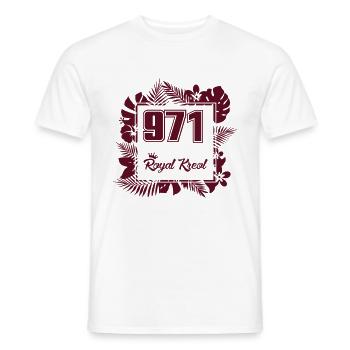 royal kreol 971 Guadeloupe - T-shirt homme - blanc - Devant - AI Model Male 178 dark (178cm)