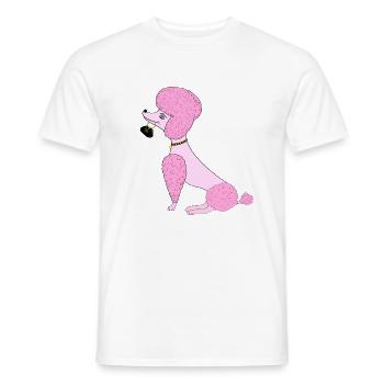 Pudel - Männer T-Shirt - Weiß - Vorne - AI Model Male 178 dark (178cm)