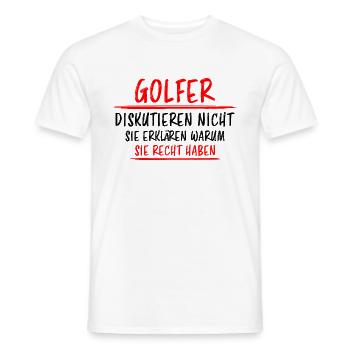 Golfer Hobby Golf Lustiger Spruch Spieler Geschenk - Männer T-Shirt - Weiß - Vorne - AI Model Male 178 dark (178cm)