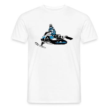 Snowmobil - Motorschlitten - Snowmobile - Männer T-Shirt - Weiß - Vorne - AI Model Male 178 dark (178cm)