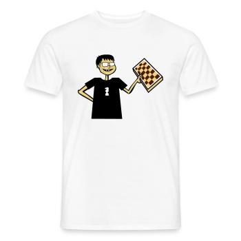 Chess Nerd Hobby Board Game Gift Glasses Cool - Men's T-Shirt - white - Front - AI Model Male 178 dark (178cm)