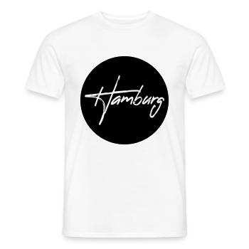 Hamburg T-Shirt HH Kreis Vintage Geschenk - Männer T-Shirt - Weiß - Vorne - AI Model Male 178 dark (178cm)