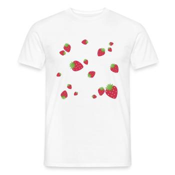 Fraises - T-shirt homme - blanc - Devant - AI Model Male 178 dark (178cm)