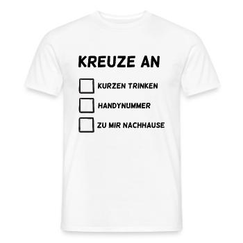 Kreuze an Dating Single Partyhit Club - Männer T-Shirt - Weiß - Vorne - AI Model Male 178 dark (178cm)