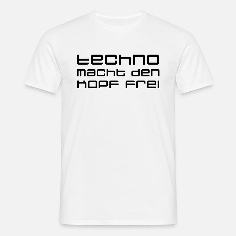 techno - Men's T-Shirt - white
