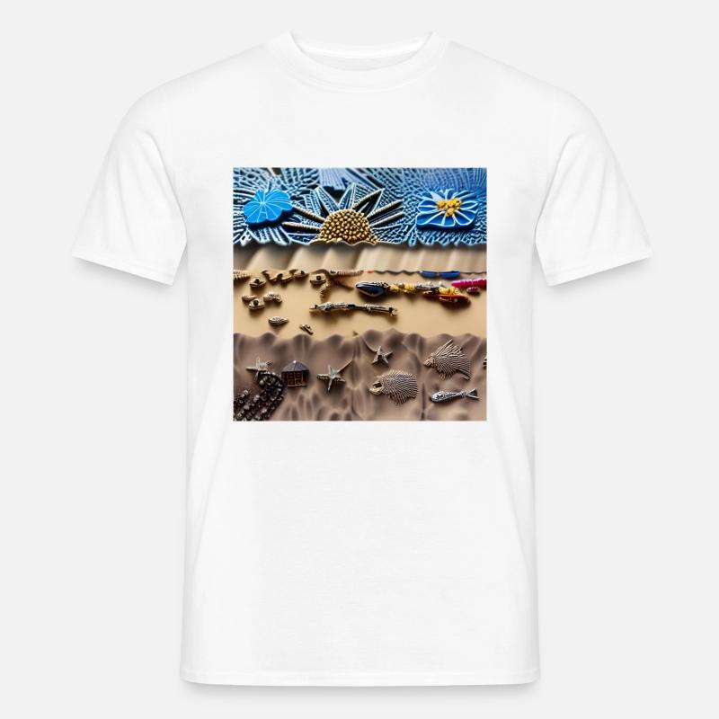 Sonniger Strand - Männer T-Shirt - Weiß