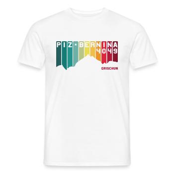 Piz Bernina Graubünden Grischun Pontresina Moritz - Männer T-Shirt - Weiß - Vorne - AI Model Male 178 dark (178cm)