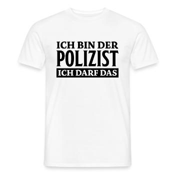 Polizist Spruch Polizei Lustiges Polizist Geschenk - Männer T-Shirt - Weiß - Vorne - AI Model Male 178 dark (178cm)