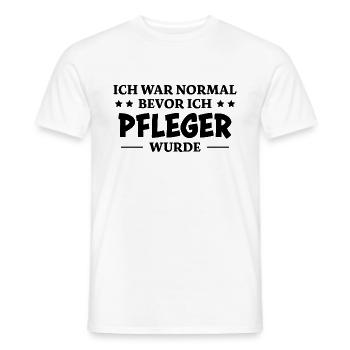 Pfleger Spruch Pflegekraft Lustig Pfleger Geschenk - Männer T-Shirt - Weiß - Vorne - AI Model Male 178 dark (178cm)