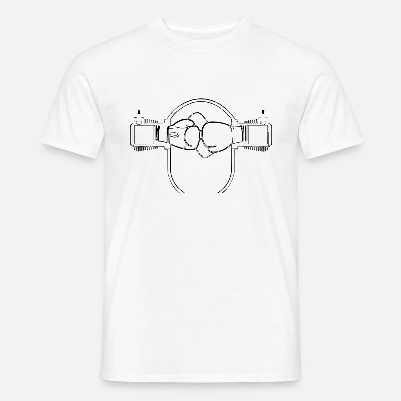 Boxer Motor - Männer T-Shirt - Weiß
