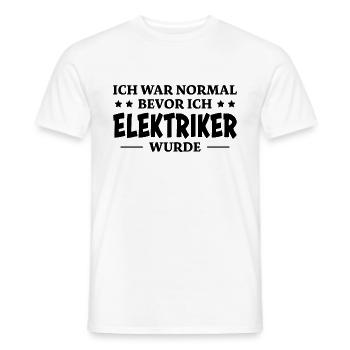 Elektriker Spruch Lustiges Elektriker Geschenk - Männer T-Shirt - Weiß - Vorne - AI Model Male 178 dark (178cm)