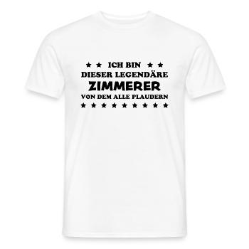 Zimmerer Lustiger Spruch Fun Zimmermann Geschenk - Männer T-Shirt - Weiß - Vorne - AI Model Male 178 dark (178cm)