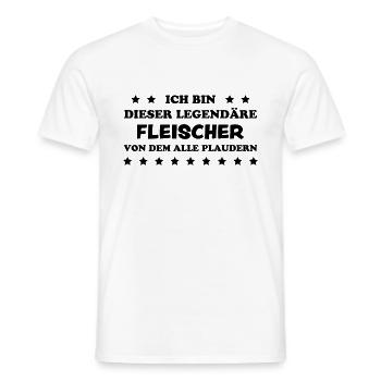 Fleischer Metzger Lustig Spruch Fleischer Geschenk - Männer T-Shirt - Weiß - Vorne - AI Model Male 178 dark (178cm)