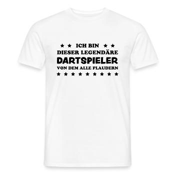 Dartspieler Witz Spruch Darts Dartpfeil Geschenk - Männer T-Shirt - Weiß - Vorne - AI Model Male 178 dark (178cm)