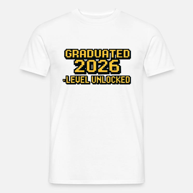 Graduated 2026 - Level Unlocked - Männer T-Shirt - Weiß