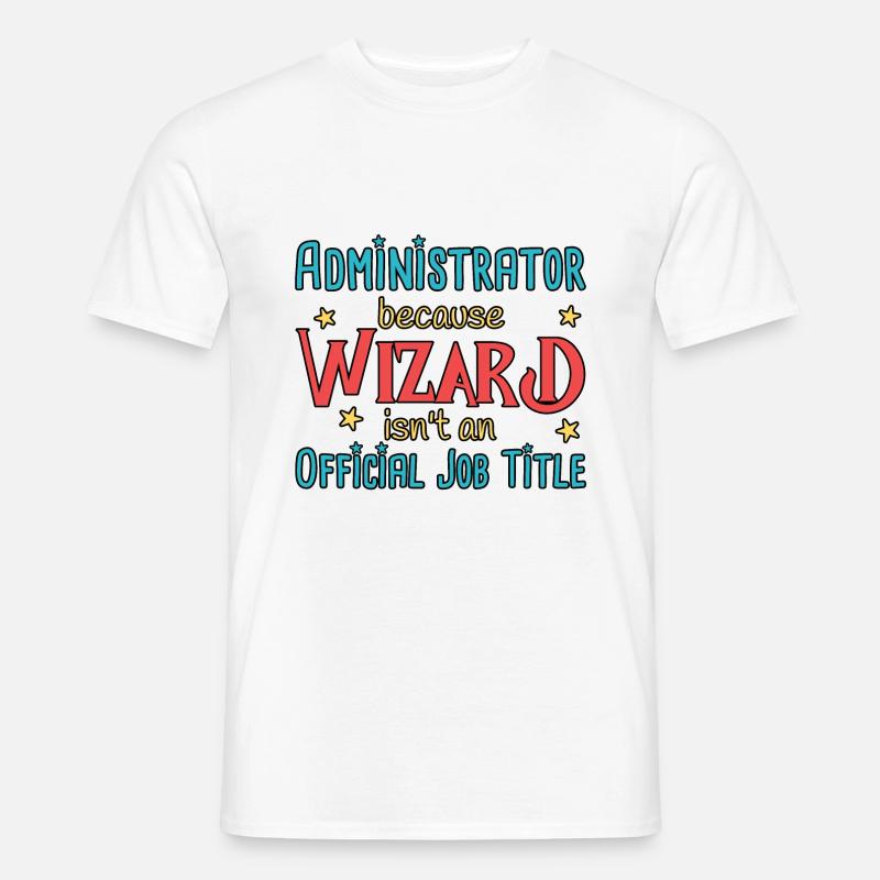 Admin Wizard Administrator - Men’s T-shirt - white