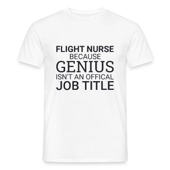 Flight Nurse Genius Luftrettung - Männer T-Shirt - Weiß - Vorne - AI Model Male 178 dark (178cm)