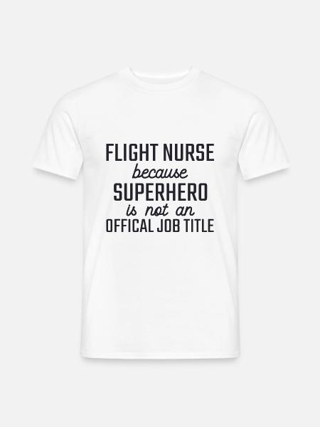 Flight Nurse Superhero Luftrettung - Männer T-Shirt - Weiß