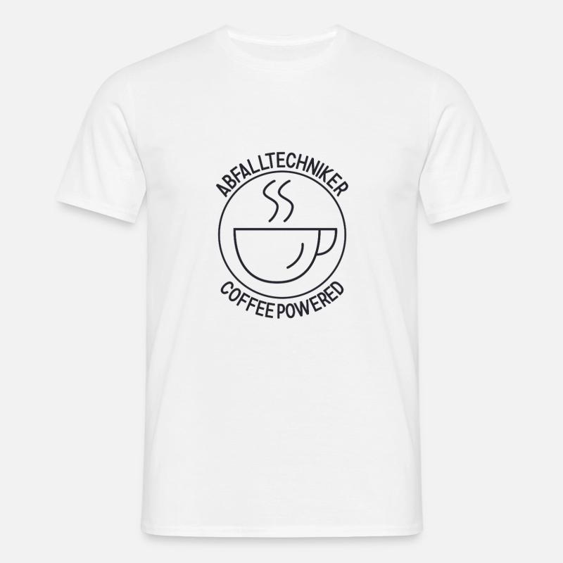 Abfalltechniker Coffee Powered - Männer T-Shirt - Weiß