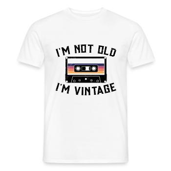 80s 90s Music Cassette Mixtape Funny - T-shirt homme - blanc - Devant - AI Model Male 178 dark (178cm)