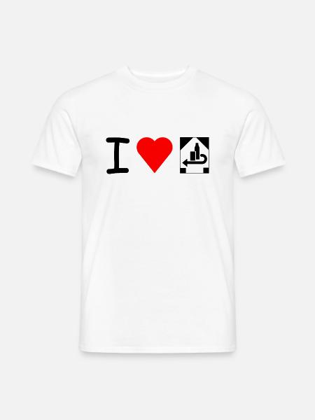 I love Flaschenpfand - Männer T-Shirt - Weiß