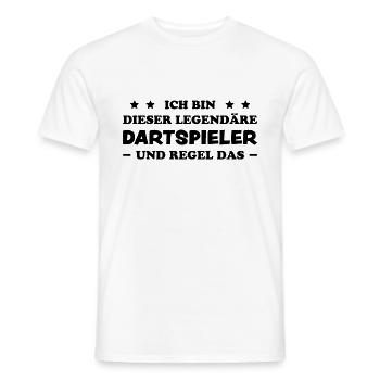 Dartspieler Witz Spruch Darts Dartpfeil Geschenk - Männer T-Shirt - Weiß - Vorne - AI Model Male 178 dark (178cm)