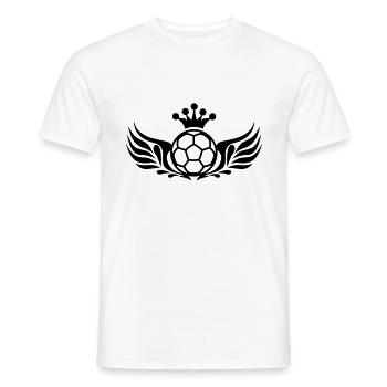 fußball logo wings and crown - Männer T-Shirt - Weiß - Vorne - AI Model Male 178 dark (178cm)