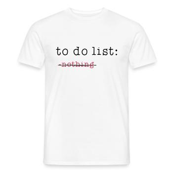 to-do list - T-shirt homme - blanc - Devant - AI Model Male 178 dark (178cm)