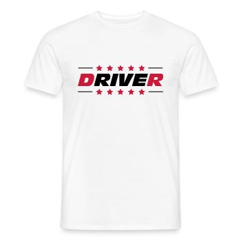 Pilot / Car / Plane / Driver / Pilote / Biker - Men's T-Shirt - white - Front - AI Model Male 178 dark (178cm)