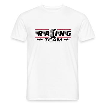 Racing Team - Männer T-Shirt - Weiß - Vorne - AI Model Male 178 dark (178cm)