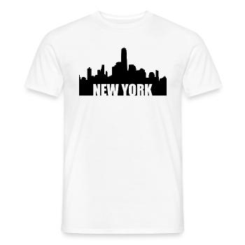 New York - Männer T-Shirt - Weiß - Vorne - AI Model Male 178 dark (178cm)