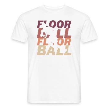 Floorball - Männer T-Shirt - Weiß - Vorne - AI Model Male 178 dark (178cm)