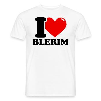 J'adore le prénom blerim - T-shirt homme - blanc - Devant - AI Model Male 178 dark (178cm)