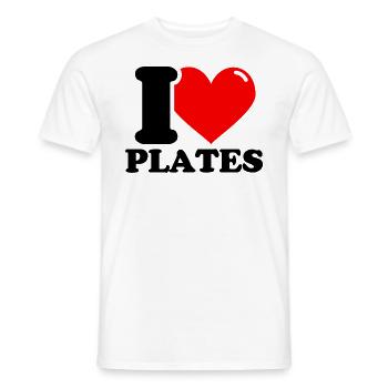 J’aime les assiettes – Fitness Haltérophilie Drôle - T-shirt homme - blanc - Devant - AI Model Male 178 dark (178cm)