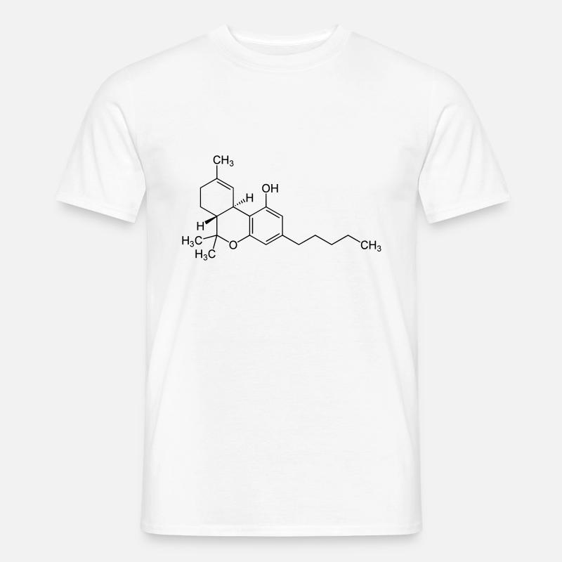 THC, Cannabis - Männer T-Shirt - Weiß