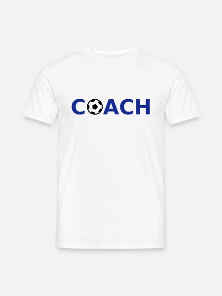 Coach (Fußball) - Männer T-Shirt - Weiß