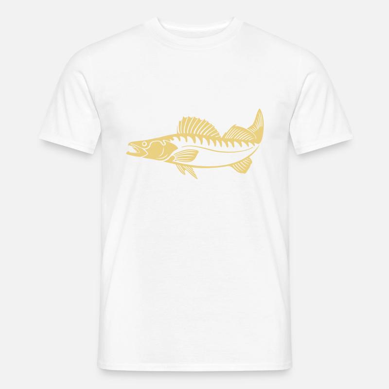Zander (Pikeperch) - Männer T-Shirt - Weiß