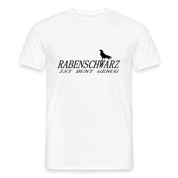 Rabenschwarz ist bunt genug, lustiges Shirt, Humor - Männer T-Shirt - Weiß - Vorne - AI Model Male 178 dark (178cm)