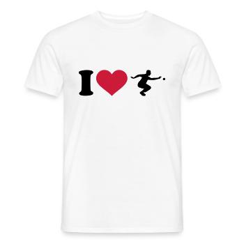 I love Boule - Men's T-Shirt - white - Front - AI Model Male 178 dark (178cm)