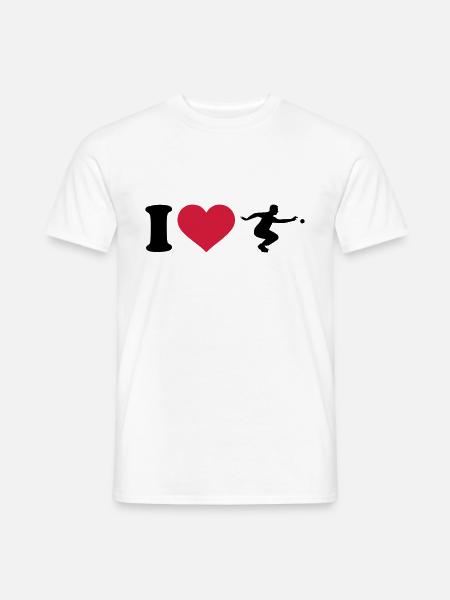 I love Boule - Männer T-Shirt - Weiß